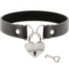 COQUETTE - CHIC DESIRE COLLAR CUERO VEGANO ACCESORIO CORAZÓN CON LLAVE