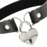 COQUETTE - CHIC DESIRE COLLAR CUERO VEGANO ACCESORIO CORAZÓN CON LLAVE