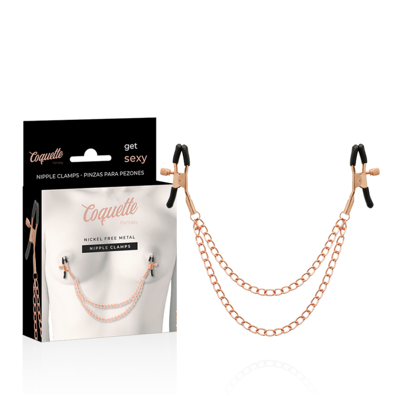 COQUETTE - CHIC DESIRE FANTASY PINZAS METALICAS PEZONES CON CADENA