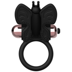 COQUETTE TOYS - COCK RING BUTTERFLY ANILLO VIBRADOR NEGRO / GOLD