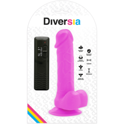 DIVERSIA - DILDO FLEXIBLE CON VIBRACION 20.5 CM - LILA