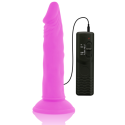 DIVERSIA - DILDO FLEXIBLE CON VIBRACION 23 CM - LILA