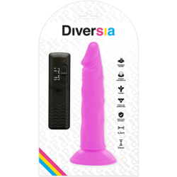 DIVERSIA - DILDO FLEXIBLE CON VIBRACION 23 CM - LILA