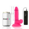 DIVERSIA - DILDO FLEXIBLE CON VIBRACION 17 CM - ROSA