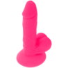 DIVERSIA - DILDO FLEXIBLE CON VIBRACION 17 CM - ROSA