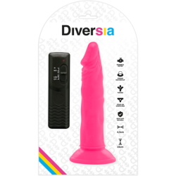 DIVERSIA - DILDO FLEXIBLE CON VIBRACION 23 CM - ROSA