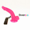 DIVERSIA - DILDO FLEXIBLE CON VIBRACION 21.5 CM - ROSA