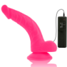 DIVERSIA - DILDO FLEXIBLE CON VIBRACION 21.5 CM - ROSA