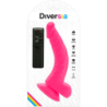 DIVERSIA - DILDO FLEXIBLE CON VIBRACION 21.5 CM - ROSA