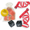 INEDIT - KIT BOLSA ORGANZA ATADURAS ROJO