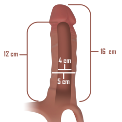 INTENSE - ARNÉS HUECO CON DILDO SILICONA 16 X 3.5 CM