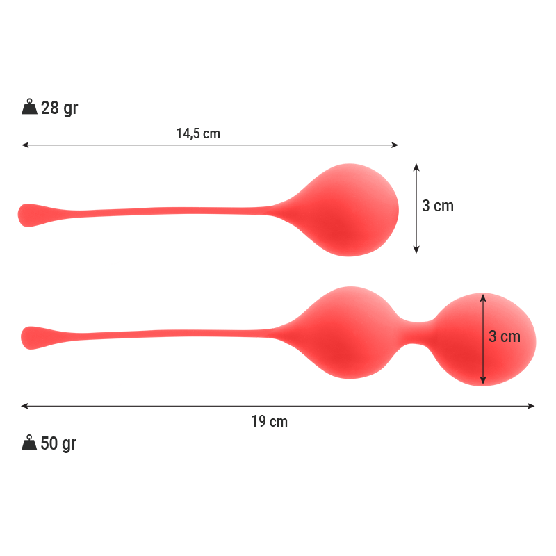 INTENSE - BOLAS KEGEL PACK KENDALL ROJO INTENSE - BOLAS KEGEL PACK KENDALL ROJO