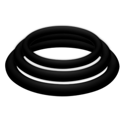 JOYDIVISION POTENZDUO - PLUS PACK 3 ANILLOS PARA PENE NEGRO - S, M, L