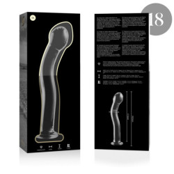 NEBULA SERIES BY IBIZA - MODELO 18 DILDO CRISTAL BOROSILICATO 18.5 X 3.5 CM TRANSPARENTE