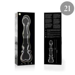 NEBULA SERIES BY IBIZA - MODELO 21 DILDO CRISTAL BOROSILICATO 20.5 X 3.5 CM TRANSPARENTE