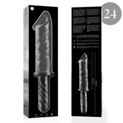 NEBULA SERIES BY IBIZA - MODELO 24 DILDO CRISTAL BOROSILICATO 28.5 X 5 CM TRANSPARENTE