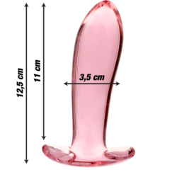 NEBULA SERIES BY IBIZA - MODELO 5 PLUG CRISTAL BOROSILICATO 12.5 X 3.5 CM ROSA