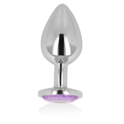 OHMAMA - PLUG ANAL CON CRISTAL VIOLETA 9 CM