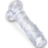 KING COCK - CLEAR PENE REALISTICO CON TESTICULOS 16.5 CM TRANSPARENTE