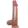 PRETTY LOVE - SLIDING SKIN SERIES DILDO REALÍSTICO CON VENTOSA PIEL DESLIZANTE MORENO 24 CM