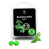 SECRETPLAY - BRAZILIAN BALLS  MENTA SET  2 BOLAS