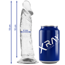 X RAY - CLEAR DILDO TRANSPARENTE 19 CM X 4 CM