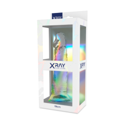 X RAY - CLEAR DILDO TRANSPARENTE 19 CM X 4 CM