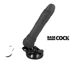 BASECOCK - VIBRADOR REALISTICO CONTROL REMOTO NEGRO 19.5 CM