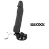 BASECOCK - VIBRADOR REALISTICO CONTROL REMOTO NEGRO 21 CM