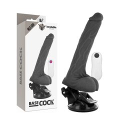 BASECOCK - VIBRADOR ARTICULABLE CONTROL REMOTO NEGRO 18.5 CM