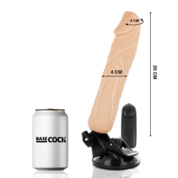 BASECOCK - VIBRADOR REALISTICO CONTROL REMOTO NATURAL 20 CM