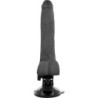 BASECOCK - VIBRADOR REALISTICO CONTROL REMOTO NEGRO CON TESTICULOS 20 CM