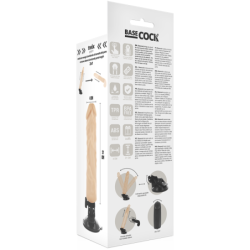 BASECOCK - VIBRADOR REALISTICO CONTROL REMOTO NATURAL 21 CM