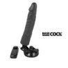 BASECOCK - VIBRADOR REALISTICO CONTROL REMOTO NEGRO 21 CM