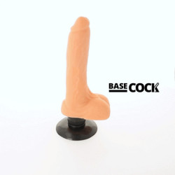 BASECOCK - VIBRADOR REALISTICO 2-1 NATURAL 18.5 CM