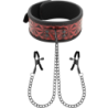 BEGME - RED EDITION COLLAR CON CADENAS Y PINZAS PEZONES CON FORRO DE NEOPRENO